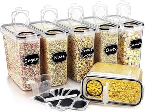 Ensemble de boîtes de rangement hermétiques transparentes pour cuisine, réfrigérateur, garde-manger, riz, céréales, œufs, en plastique, avec couvercle - Product Image 1