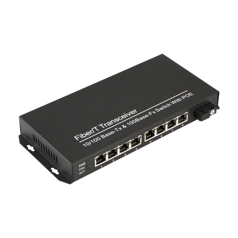 9 портами 10/100 м Ethernet PoE коммутатор 8 портовый 100 M POE + 1 порт 100 M Fiber восходящем