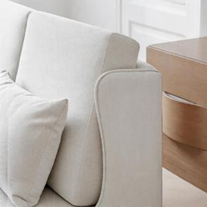 Conjunto de Sofá Seccional Rectangular Moderno, Tapicería de Pana Ecológica, Patas de Metal, Diseño Modular, para Apartamentos y Villas - Product Image 5