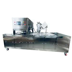 Lunchbox Fast Food Ready Meal Packaging Alu. Foil Container Edge Folding Push-bar Aluminum Foil Tray Crimping Sealing Machine