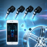 Système de surveillance de la pression des pneus CXT TPMS compatible Android Bluetooth avec 4 capteurs, autonomie de la batterie de 6 ans pour voitures et motos