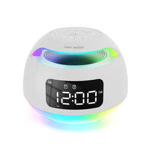 GOSTAR LD6606 RGB Colorful <b>LED</b> Digital Alarm <b>Clock</b> with FM Radio TF Card Speaker Built-in Battery for Home Office - Product Image 3