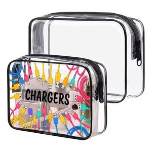 <b>Transparent</b> High Quality PVC Zipper Foldable Letter Pattern Travel for Electronics Organizer Cosmetic <b>Makeup</b> Pouch <b>Bag</b> - Product Image 5