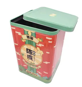 Square Metal Popcorn Can Food Grade Tin Can for Biscuit / Butter/ Sugar 18L Large Food Packing Container