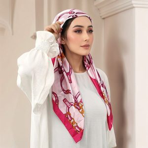 Sciarpa di moda femminile islamico <span class=keywords><strong>turbante</strong></span> <span class=keywords><strong>Bandana</strong></span> copricapo interno catena di seta satinata con cappuccio antiscivolo istantaneo - Product Image 2