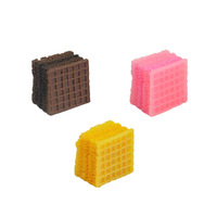 Kawaii Cibo Simulazione Resina 3D Piazza Waffle Biscotti DIY Decorativo del Mestiere di Scrapbooking Accessori