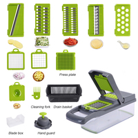 Kool Aardappel Mandoline Snijder 12 In 1 Vegetarische Chopper Groentesnijder Accesorios De Cocina Mandolines Dicer Fruit Uiensnijder