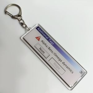 Porte-clés personnalisés en acrylique, design amusant d'erreur de système, articles promotionnels originaux pour fans, cadeaux souvenirs promotionnels avec texte personnalisé - Product Image 1