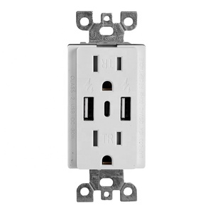 Prise murale Barep homologuée CETLus 30W PD 3.0 à charge rapide USB, prise d'alimentation pour ordinateur portable PPS, type C, pour MacBook Air iPad Pro - Product Image 1