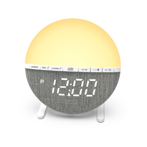 Neuer Digitaler Elektronischer Aufwachlicht-Wecker mit Sonnenaufgangssimulation und Individuellem Logo für Tiefschläfer - Farbwechselnde Einschlafhilfe für Schlafzimmer - Product Image 1