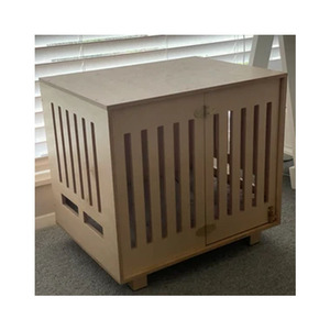 Maison pour animaux de compagnie d'intérieur moderne et luxueuse 2022, design unique, construction en bois robuste et respirante, bouton-pression pour le confort du chien - Product Image 1