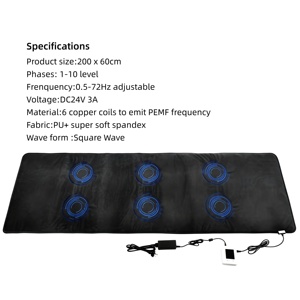 Tapis <span class=keywords><strong>chauffant</strong></span> relaxant pour le corps entier Healthymate 60*200 cm, tapis de guérison par fréquence magnétique, tapis énergétique en cristal naturel à sept chakras - Product Image 3