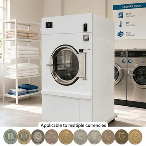 Secadora de Ropa Comercial de Autoservicio, de Acero Inoxidable, a Gas, con Capacidad de 15KG-50kg, Operada con Monedas, para Lavandería Industrial - Product Image 1