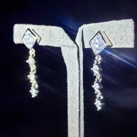 Haute qualité GRA Bling VVS D couleur Moissanite 925 boucles d'oreilles en argent pour les femmes Direct Factory Pass diamant testeur avec