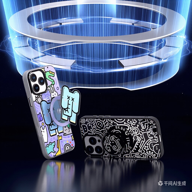 Mikalen-Graffiti elephant series high-quality phone cases,For iPhone,Double-layer IMD material,Original design,Hard backplate