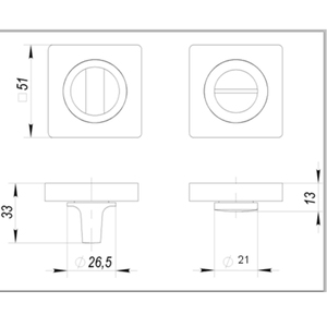 Accessori per <span class=keywords><strong>porte</strong></span> moderne quadrate in lega di zinco maniglia per porta di sicurezza copertura porta chiave sturco interno piastra per bagno e Villa - Product Image 2