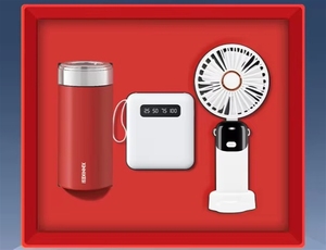 Coffret Cadeau d'Été Premium 3-en-1 pour Entreprises, Gobelet + Ventilateur Portable + Accessoires Optionnels, Logo Personnalisé pour Cadeaux d'Entreprise - Product Image 2