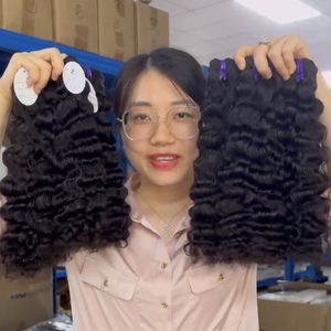 Paquet de cheveux humains du Vietnam bruts en gros, <span class=keywords><strong>tissage</strong></span> de faisceaux de cheveux vierges à cuticule alignée, extensions de cheveux humains à double trame - Product Image 5