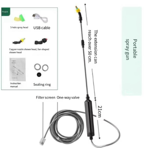 Vente chaude USB charge sans fil et Rechargeable buse de ventilateur automatique en plastique <span class=keywords><strong>colonne</strong></span> d'eau <span class=keywords><strong>brumisateur</strong></span> pulvérisateur pour jardin ferme utilisation - Product Image 3