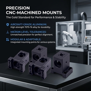 Supports en aluminium usinés CNC à faible MOQ et haute tolérance, blocs de montage modulaires de précision, pièces en aluminium CNC pour systèmes d'automatisation - Product Image 2