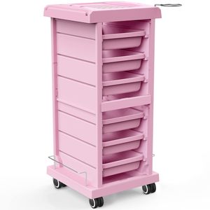 Chariot de Salon Rose du Fabricant pour Soins de Beauté, Extensions Capillaires, Fournitures de Salon de Coiffure, Utilisation en Hôpital et en Atelier - Product Image 3