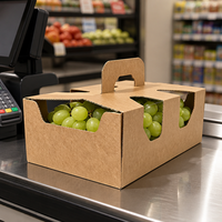 Boîte à kiwi en carton ondulé sur mesure avec trous d'aération respirants, carton d'expédition pour produits agricoles en papier kraft, fabricant