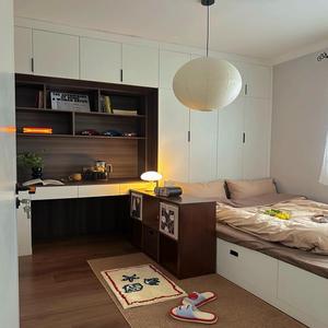 Cadre de <span class=keywords><strong>lit</strong></span> tatami sur mesure à profil bas avec armoire intégrée, rangement dissimulé et marchepied, mobilier de chambre multifonctionnel pour lecture - Product Image 1