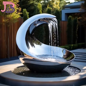 Rideau d'<span class=keywords><strong>eau</strong></span> en acier inoxydable avec grand miroir LED pour extérieur, décoration publique carrée d'hôtel, <span class=keywords><strong>fontaine</strong></span> d'<span class=keywords><strong>eau</strong></span> avec cascade - Product Image 6
