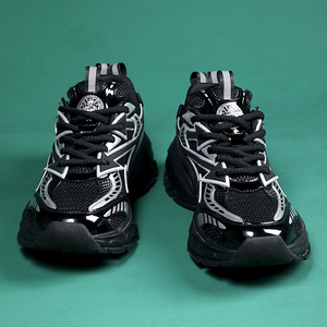 Sneaker da <span class=keywords><strong>uomo</strong></span> con Logo personalizzato di alta qualità stile da passeggio in argento traspirante con plateau alla moda Unisex <span class=keywords><strong>scarpe</strong></span> Casual firmate - Product Image 3
