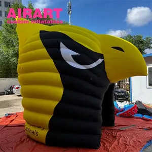 Tunnel gonflable personnalisé de mascotte de tête d'oiseau des Cardinals de l'équipe de football américain à vendre