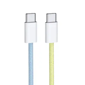 Cable de carga de 60W para iPhone15, cargador tipo C a tipo C, cable de carga rápida de 60W, cargador de carga rápida para iPhone15