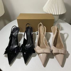 Chaussure Femme Talon Bow New Fashion on Fashion Sexy Mules <b>Shoes</b> Stiletto Heels for Ladies - Product Image 6
