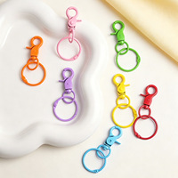 Colorful Enamel Metal Dog Clasp With Jump Rings DIY Jewelry Making Snap Hook Key Chain Bag Pendant Accessories