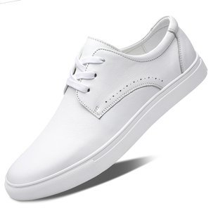 Zapatos de cuero para hombre, mocasines, versátiles, informales, de boca baja, a la moda, transpirables, con cordones - Product Image 6