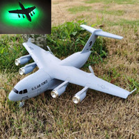 AiJH Epp C17 RTF Avion modèle télécommandé avec éclairage LED nocturne, jouet avec télécommande, Ucak Aviones Jet Glider, avion RC, jouets d'avion