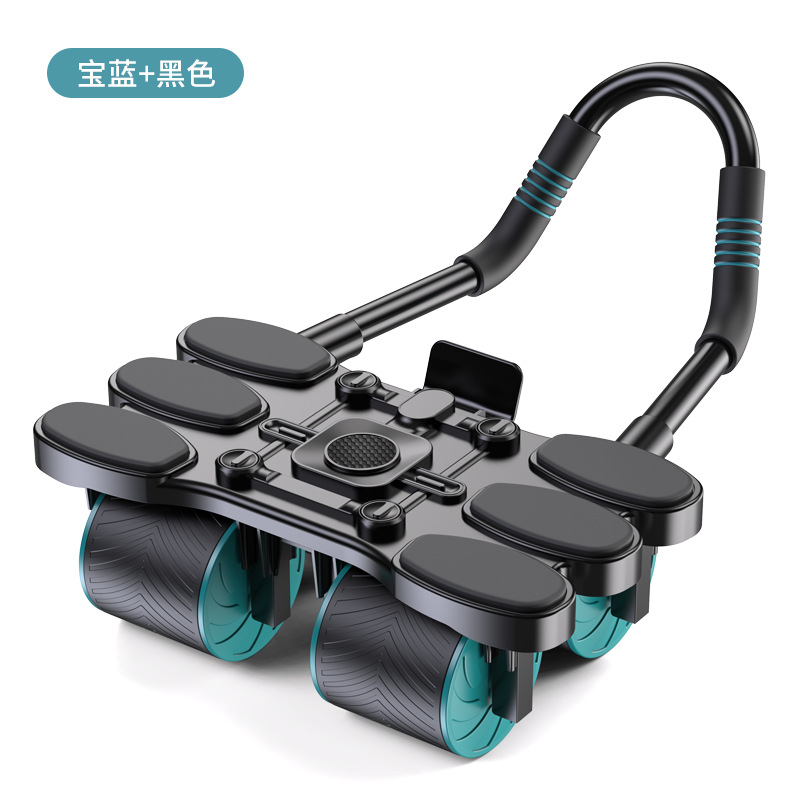 S frame 6 elbows 4 wheels black + royal blue + kneeling pad