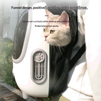 Sac de transport pour animaux de compagnie, portable, respirant, grande capacité, sac à bandoulière pour chat avec design de capsule spatiale, capacité de 5 kg, porte-animaux