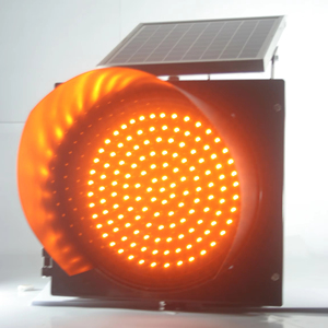 Panneau de décelleratisation routière 300 mm, <span class=keywords><strong>balise</strong></span> lumineuse clignotante jaune à LED solaire - Product Image 1