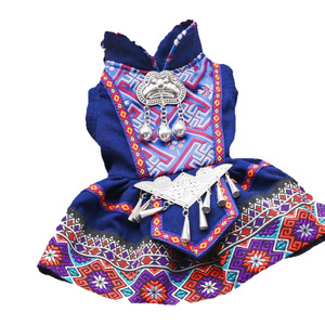 Nieuwe Stijl Jassen Etnische Stijl Voor Katten Honden Print Imitatie Zilveren Accessoires Katoen Linnen Stof Milieuvriendelijk - Product Image 6