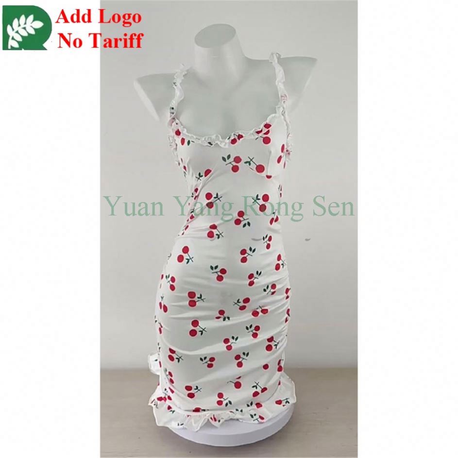 Lencería con estampado de cerezas Ropa interior de mujer sexy y