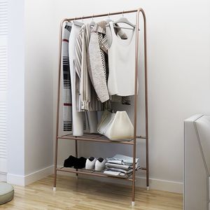 Metal <b>clothes</b> <b>rack</b>, floor-standing bedroom coat <b>rack</b>, household <b>clothes</b> drying <b>rack</b>, indoor and outdoor <b>clothes</b> hanger. - Product Image 3
