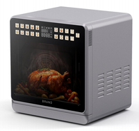 Four à vapeur et friteuse à air double panier 15L, four électrique multifonctionnel à convection pour cuisine domestique, cuisson saine à faible teneur en huile