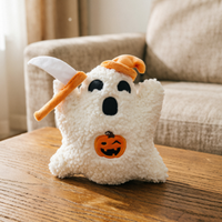 Coussin en peluche Gus Ghost Halloween, super doux, rembourré en coton PP, jouet pour enfants et décoration intérieure 14+