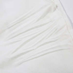 سكين منحني بلون واحد جينز دينم للرجال فضفاض تصميم الشارع العالي الأمريكية منتصف الخصر الساق واسعة الجينز السراويل العصرية للرجال - Product Image 3