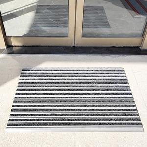 Chất Lượng Cao Lối Vào Mat Hệ Thống Tùy Chỉnh Kích Thước Sang Trọng PVC Cao Su Sàn Bọt Mat Với Nhôm Hồ Sơ 10Mm Dày Thiết Kế Vuông - Product Image 1