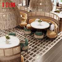 Banquette de restaurant moderne de luxe en bois massif IDM, mobilier de restaurant de haute qualité et écologique pour hôtel et salle de sport