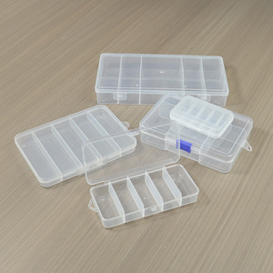 Transparent Jewelry Storage <b>Box</b> 5-Compartment PP Portable Organizers For Beads Earplugs Fishing <b>Tackle</b> Desktop Storage - Product Image 3