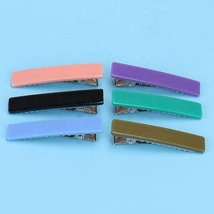 Wholesale Cheaper Acrylic Hair <strong>Clips</strong> No-slip <strong>Silver</strong> Metal Alligator <strong>Clip</strong> Fashion Colors Acrylic Alligator Hair <strong>Clips</strong> - Product Image 1