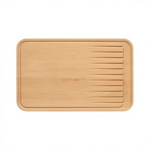 Plateau de service rectangulaire de style moderne BS INTERNATIONAL BS-259 avec poignée, planche à découper en bois finition naturelle, passe au lave-vaisselle - Product Image 6