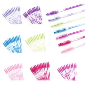 Jaunty Sky Plastic Eyelash Brush Mascara Wand Multi-color Lash Brush Colorful Eyebrow Eye Makeup Tools Lash Extension Brushes